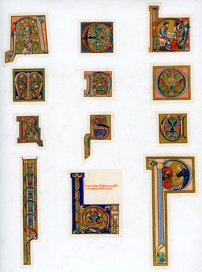 Lettere iniziali illuminate, XIII secolo da Unbekannt