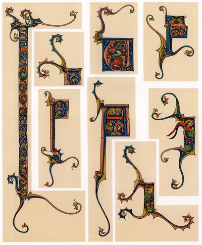 Lettere iniziali illuminate, XIII secolo da Unbekannt