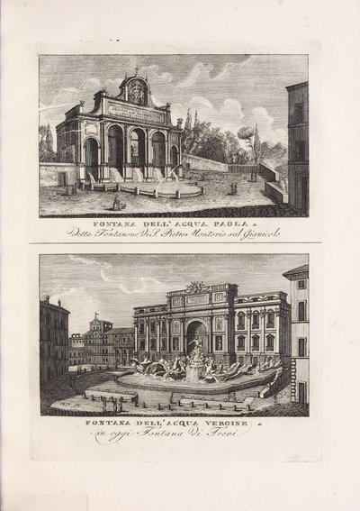 Illustrazione tratta dal libro Raccolta di vedute antiche e moderne della città di Roma e sue vicinanze di autore sconosciuto e pubblicato da Presso Piale neg.e di stampe a S. Carlo al Corso (it, 1816) da Unbekannt