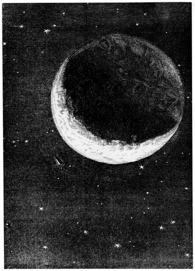 Illustrazione da Dalla Terra alla Luna di Jules Verne, 1865 da Unbekannt