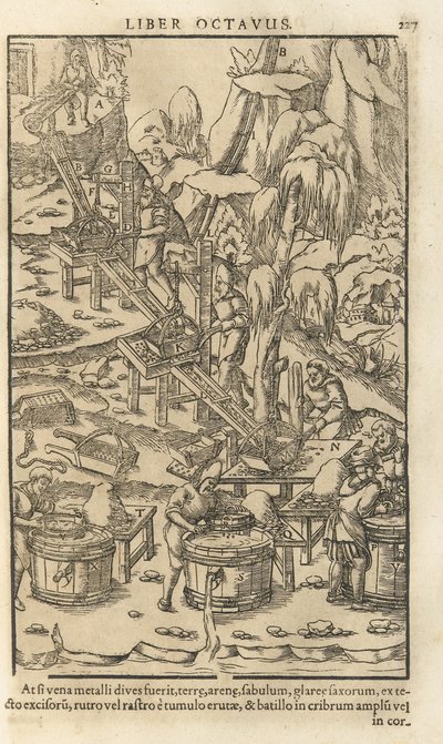 Illustrazione da De re metallica libri XII di Georgius Agricola da Unbekannt