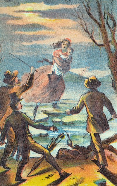 Illustrazione da un poster pubblicitario di una produzione teatrale di La capanna dello zio Tom, 1870 da Unbekannt