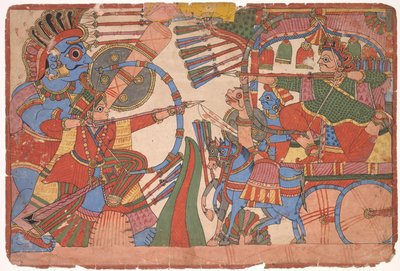 Illustrazione del Mahabharata, circa 1800 da Unbekannt