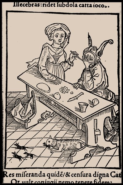 Illustrazione al libro La nave dei folli di Sebastian Brant, 1497 da Unbekannt