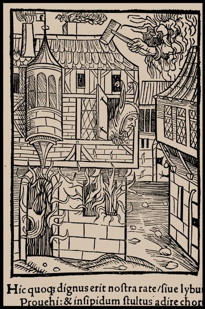 Illustrazione per il libro La nave dei folli di Sebastian Brant, 1497 da Unbekannt