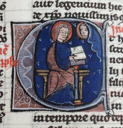 Sto leggendo le Lettere di Abelardo ed Eloisa. Dalla Bibbia moralizzata, XIII secolo da Unbekannt