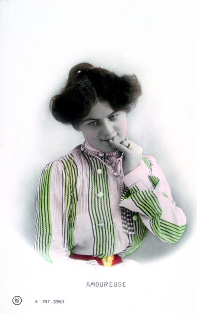Innamorati, cartolina francese, c. 1900 da Unbekannt