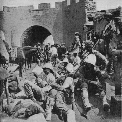 Nella terra fiorita - I feriti degli alleati alla Porta del Fango, Tientsin, 1900 da Unbekannt