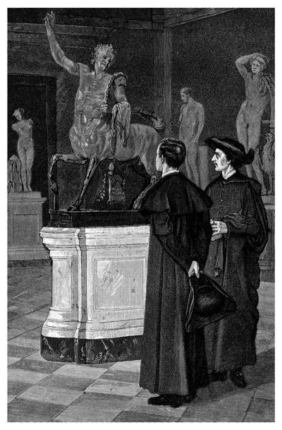 Nella galleria di sculture, 1882 da Unbekannt