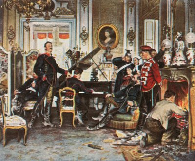 Nei quartieri delle truppe fuori Parigi, 1870-71 da Unbekannt