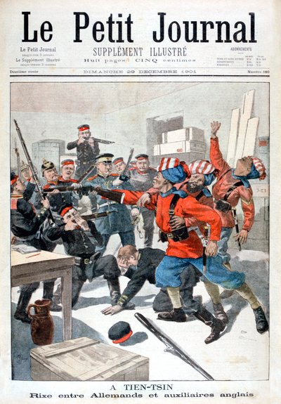 Incidente tra truppe tedesche e ausiliari britannici, Tientsin, Cina, 1901 da Unbekannt