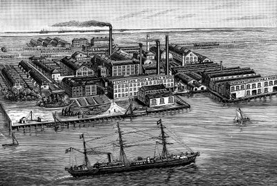 Fabbrica della India Rubber, Gutta Percha & Telegraph Works Company, Silvertown, Londra, 1887 da Unbekannt