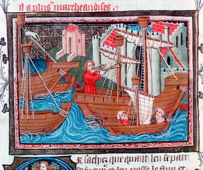 Navi a vela indiane descritte da Marco Polo, XV secolo da Unbekannt