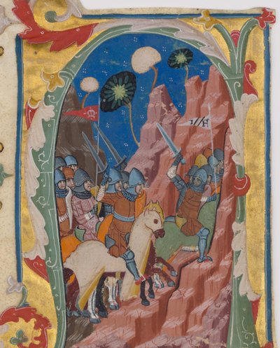 Iniziale A con la Battaglia dei Maccabei, ca. 1360-70 da Unbekannt