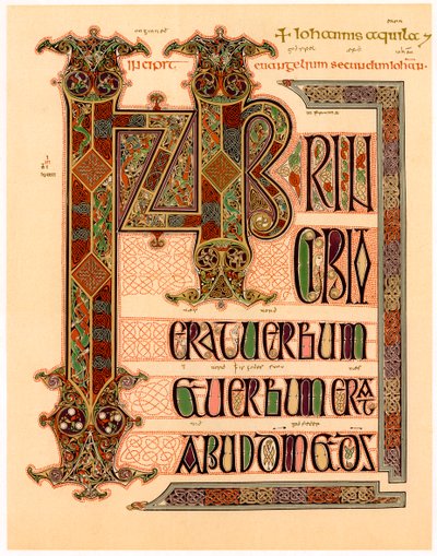 Pagina iniziale dai Vangeli di Lindisfarne da Unbekannt