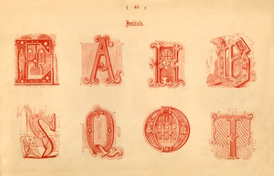 Iniziali, 1862 da Unbekannt