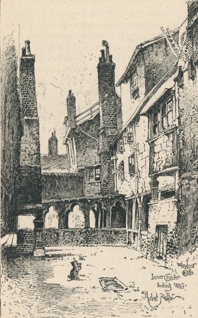 Chiostro interno, vista verso ovest, 1895 da Unbekannt