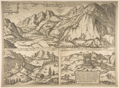 Innsbruck dalla serie Civitates Orbis Terrarum, vol. V, tavola 59 da Unbekannt