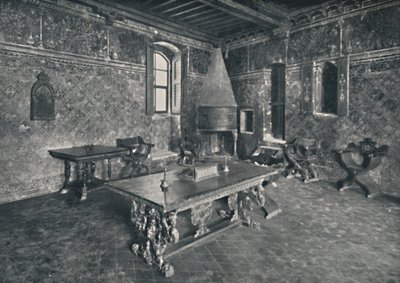 Interno, Palazzo Davanzati - Con tavolo fiorentino del tardo XVI secolo, 1928 da Unbekannt