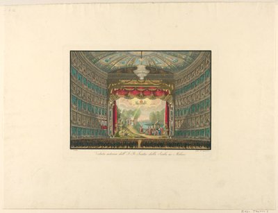 Vista Interna, Teatro La Scala, Milano da Unbekannt