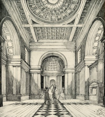 Interno della chiesa di Ayot St. Lawrence, Hertfordshire, 1938 da Unbekannt
