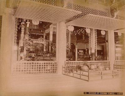 Interno del tempio di Chionin, Kioto, c1890-1900 da Unbekannt