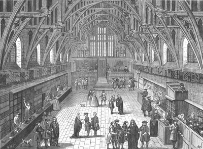 Interno della Vecchia Westminster Hall, 1797 1897 da Unbekannt