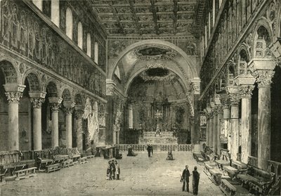 Interno di San Apollinare Nuovo, Ravenna, 1890 da Unbekannt