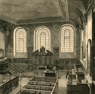Interno di St. Michaels, Wood Street, 1876, 1897 da Unbekannt