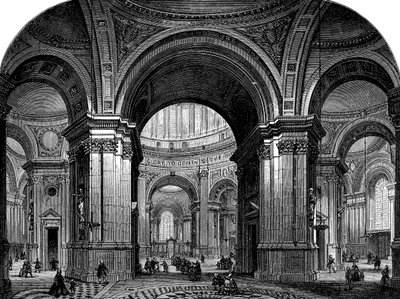 Interno della Cattedrale di San Paolo, Londra, secondo progetto, XVII secolo 1882 da Unbekannt
