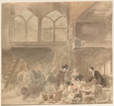 Interno di una locanda, 1800 da Unbekannt
