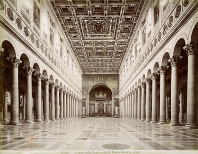 Interno della Basilica di San Paolo fuori le Mura, Roma, Italia, fine 19° o inizio 20° secolo da Unbekannt