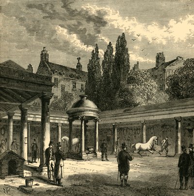 Interno del cortile del vecchio Tattersalls, c1876 da Unbekannt