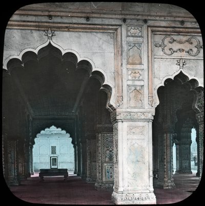 Interno del Diwan-i-Khas, Forte Rosso, Delhi, India, fine XIX o inizio XX secolo da Unbekannt