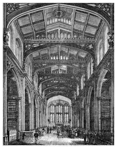 Interno della Biblioteca, Guildhall, Città di Londra, 1886 da Unbekannt