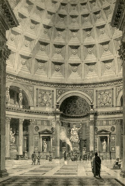 Interno del Pantheon a Roma restaurato, 1890 da Unbekannt