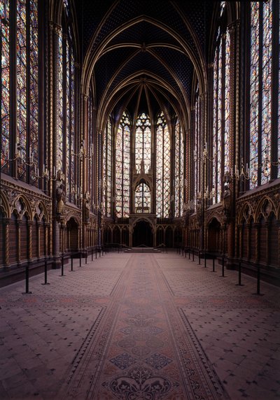 Interno della Sainte Chapelle (cappella superiore) a Parigi. Arte gotica del XIII secolo. da Unbekannt