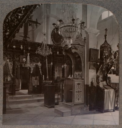 Interno della sinagoga dove Cristo predicò, Nazareth, c1900 da Unbekannt