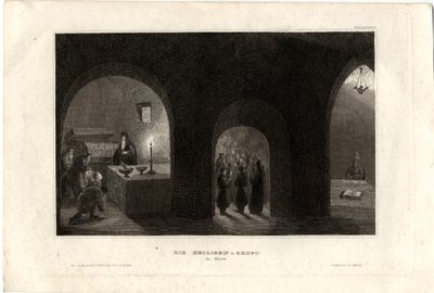 Vista interna della Tomba Santa nel Monastero delle Grotte di Kiev, 1850 da Unbekannt