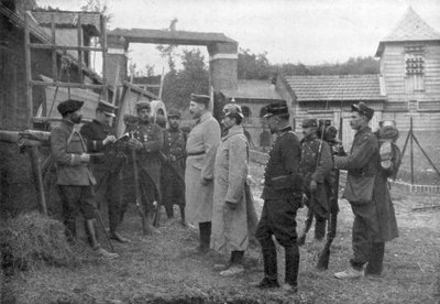 Interrogatorio di prigionieri tedeschi, Francia, agosto 1914 da Unbekannt