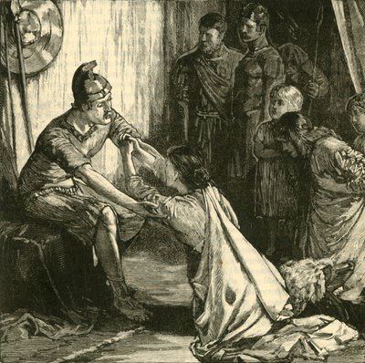 Intervista tra Coriolano e sua Moglie e Madre, 1890 da Unbekannt