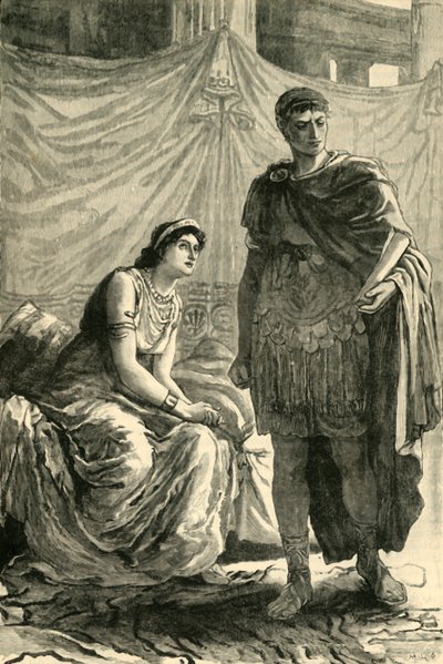 Intervista tra Ottaviano e Cleopatra, 1890 da Unbekannt
