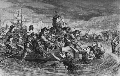 Truppe irlandesi che lasciano Limerick, 1692, c1880 da Unbekannt