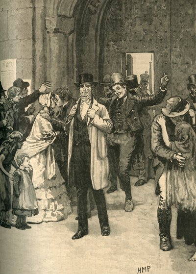 Prigionieri irlandesi liberati durante il progresso di Lord Mulgrave, 1836, c. 1890 da Unbekannt