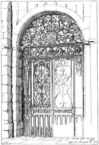 Cancelli di ferro All Souls, Oxford, 1899 da Unbekannt