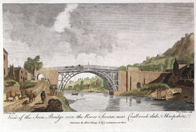 Ponte di ferro sul Severn a Ironbridge, Coalbrookdale, Inghilterra, costruito nel 1779 da Unbekannt