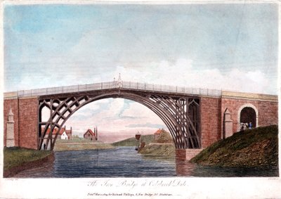 Ponte di ferro sul Severn a Ironbridge, Coalbrookdale, Inghilterra, costruito 1779-1809 da Unbekannt