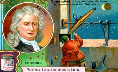 Isaac Newton, matematico, astronomo e fisico inglese, c. 1900 da Unbekannt