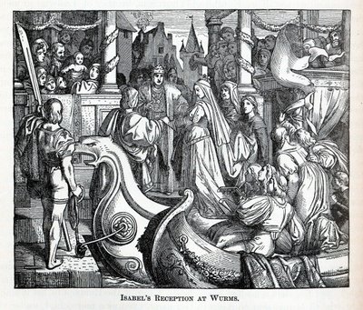 Ricevimento di Isabella a Worms, 1882 da Unbekannt