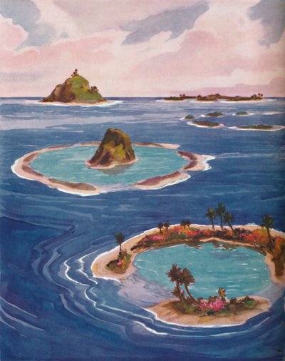 Isole formate da minuscole creature marine, 1935 da Unbekannt